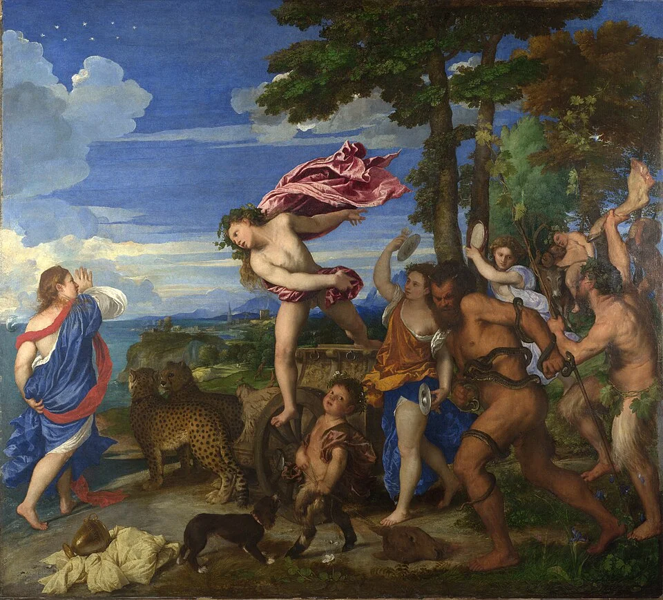 Bacchus and Ariadne Titian Canvas Print wall art print | PrintPosters.in